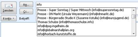 Die Autocomplete-Funktion in Office 2007
